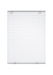 Gardinia, Gardinia Plissee &raquo;Plissee Solo mit Saugn&auml;pfen&laquo; Lichtschutz ohne Bohren mit integrierter Schnurf&uuml;hrung, wei&szlig;, Obermaterial: 100% Polyester