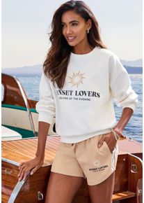 H.I.S. Witt Damen Sweatshorts, camelfarben, Gr&ouml;&szlig;e 32/34, 60% Baumwolle, 40% Polyester