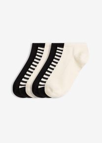 Sneakersocken mit Bio-Baumwolle (6er Pack) in schwarz, Gr&ouml;sse 39-42, bonprix