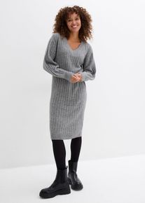 Strickkleid in grau, Gr&ouml;sse 40/42 (M), bonprix