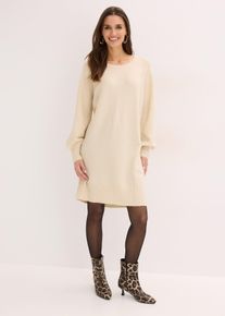 Kurzes Strickkleid in beige, Gr&ouml;sse 44/46 (L), bonprix