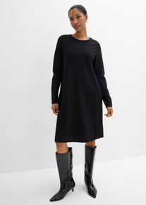 Shirtkleid in A-Linie aus Viskose-Mix in schwarz, Gr&ouml;sse 36/38 (S), bonprix