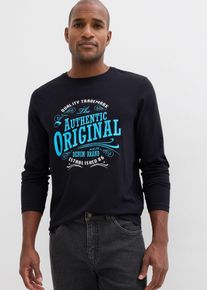 Langarmshirt aus reiner Bio-Baumwolle in schwarz, Gr&ouml;sse 60/62 (XXL), 100% Baumwolle, bonprix