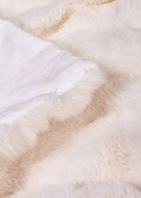 Plaid douillet de qualit&eacute; en beige130x170 cm, Couleur/Motif: cr&egrave;me, bonprix