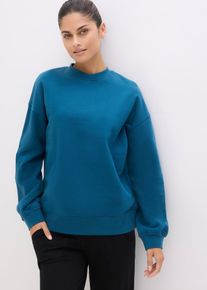 Oversize-Sweatshirt aus reiner Baumwolle in petrol, Gr&ouml;sse 56/58 (3XL), 100% Baumwolle, bonprix