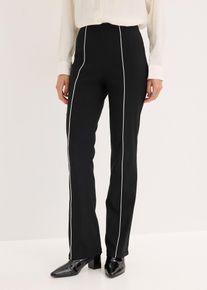 Stretch-Hose flared aus Bengalin in schwarz, Gr&ouml;sse 42, bonprix