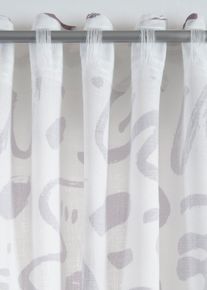 Voilage textur&eacute; (1 pce) aussi en extra long en gris145x135 cm, Couleur/Motif: gris/blanc, bonprix