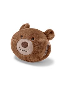Tchibo - Coussin en peluche &laquo; ours &raquo; - marron