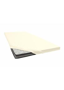 Janine, Spannbettlaken &raquo;TOPPER 5001&laquo; mit Rundumgummizug, natur, Jersey-Elasthan, Obermaterial: 95% Baumwolle, 5% Elasthan, 1 Stk.