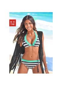 Kangaroos, Unisex, Kangaroos B&uuml;gel-Bikini-Top &raquo;Anita&laquo; im angesagten Blockstreifendesign, schwarz, wei&szlig;, 38, Cup B, Im sportlichen Look