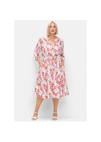 sheego, Unisex, Druckkleid &raquo;Kleid&laquo; Eingrifftaschen, ros&eacute;, gemustert, 40, Normalgr&ouml;ssen