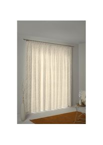 Adam, Vorhang &raquo;Flower Cuv&eacute;e&laquo; Kr&auml;uselband 1 Stk. tlg. aus 100% Bio-Baumwolle, naturwei&szlig;, Jacquard, Baumwolle (Bio-Baumwolle)