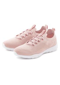 Vivance, Unisex, Sneaker &raquo;Freizeitschuh, Halbschuh,&laquo; superleicht, zum Reinschl&uuml;pfen mit elastischen Schn&uuml;rb&auml;ndern VEGAN, ros&eacute;, 40, Textilschuhe, 