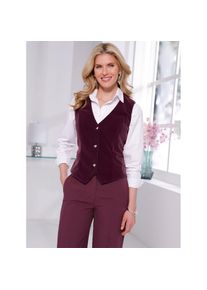 Classic Basics, Unisex, Kurzweste, burgund, 54, weiche Samt-Qualit&auml;t