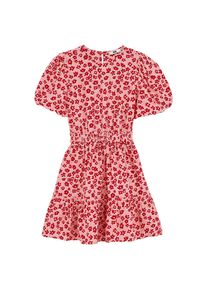 WE Fashion Kleid M&auml;dchen Gr&ouml;&szlig;e 122/128 altrosa / dunkelrot / wei&szlig;