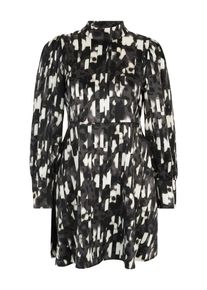 Vero Moda Petite, Femmes Robe 'MERLE', gris fonc&eacute; / noir / blanc