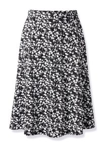 WITT Damen Schlupfrock mit imitierter Knopfleiste, schwarz-weiss-bedruckt, Gr&ouml;&szlig;e 40, 100% Baumwolle
