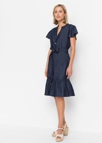 Jeanskleid in blau, Gr&ouml;sse 48, 100% Baumwolle, bonprix