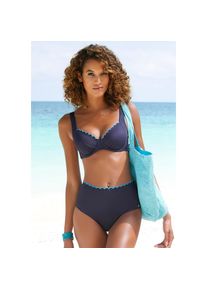 Lascana, Unisex, Lascana B&uuml;gel-Bikini-Top &raquo;Camilla&laquo; mit kontrastfarbenem Detail, marine, 38, Cup B, Trendige Muschelkante
