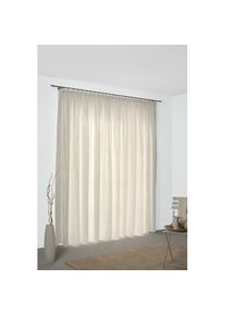 WIRTH, Vorhang &raquo;RICCIA&laquo; Kr&auml;uselband 1 Stk. tlg., creme, goldfarben, Jacquard, Obermaterial: 75% Polyester, 25% Baumwolle