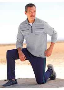 Witt Damen Sweatshirt mit Rippb&uuml;ndchen, grau-meliert, Gr&ouml;&szlig;e 56/58, 50% Baumwolle, 50% Polyester. Einsatz: 95% Baumwolle, 5% Elasthan