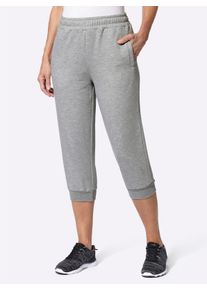 Witt Damen Freizeithose in 3/4-L&auml;nge, grau-meliert, Gr&ouml;&szlig;e 52/54, 70% Baumwolle, 30% Polyester