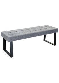 Mid.you Sitzbank , Hellgrau , Metall, Textil , 140x49x48 cm , Esszimmer, B&auml;nke, Sitzb&auml;nke