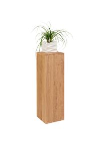 Linea Natura Blumenst&auml;nder , Eichefarben , Holz , Eiche , massiv , 25x80x25 cm , Wohnzimmer, Wohnzimmertische, Blumentische
