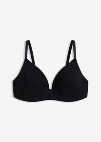Schalen-BH ohne B&uuml;gel ​mit Bio-Baumwolle in schwarz, Gr&ouml;sse 70C, 95% Baumwolle, bonprix