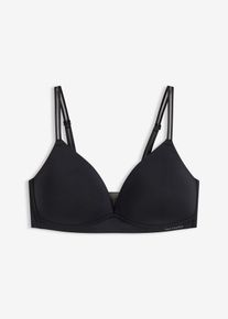 Feel Comfort Schalen-BH ohne B&uuml;gel ​mit Mesheinsatz in schwarz, Gr&ouml;sse 90A, bonprix