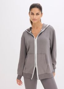Thermo Sweatjacke schnelltrocknend in grau, Gr&ouml;sse 44/46 (L), bonprix