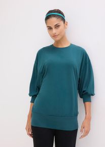 Oversized Sport-Shirt mit &frac34; Arm schnelltrocknend in petrol, Gr&ouml;sse 36/38 (S), bonprix