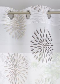 Gardine mit Kreisen auch in extralang (1er Pack) in braun, 175x144 cm, bonprix