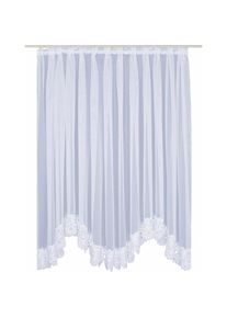 WIRTH, Gardine &raquo;Elvira&laquo; Faltenband 1 Stk. tlg. Welle, wei&szlig;, Sabl&eacute;, Polyester