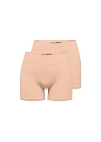Only, Unisex, Only Hotpants &raquo;ONLVICKY S-LESS MINI SHORTS 2-PACK&laquo;, peach taffy pack:peach taffy, peach taffy, M, N-Gr, 2-er Packung Hotpants von Only