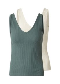 ABOUT YOU, Femmes Haut 'Sally', cr&egrave;me / vert fonc&eacute;