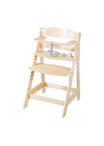 Roba Hochstuhl , Hellbraun , Holzwerkstoff, Textil, Kunststoff , Schichtholz , 44.5x80x54 cm , Schrittgurt, Sitzfl&auml;che verstellbar, Fussst&uuml;tze verstellbar , Baby- und Kinderm&ouml;bel, Babyzimmer, Hochst&uuml;hle