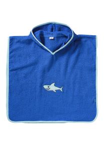 Playshoes Poncho 'Hai' Jungen Gr&ouml;&szlig;e 50/92 blau / hellgrau