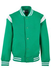 Urban Classics Sweatjacke 'Inset' Jungen Gr&ouml;&szlig;e 110/116 gr&uuml;n / wei&szlig;