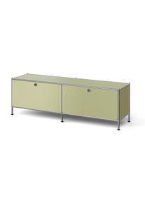 Tchibo - Metall-Lowboard &raquo;Cn3&laquo; mit Klappenf&auml;chern - 152x40x51,5cm - chrom - Stahl / Aluminium / Kunststoff