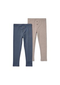 Tchibo - 2 Kinder-Rippleggings mit Zierkn&ouml;pfen - Baby - Gr. 62/68 - dunkelblau