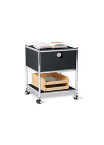 Tchibo - Beistelltisch mit Schublade Metall &raquo;Cn3&laquo; - 40x40x46,5cm - schwarz - Metall / Stahl / Aluminium