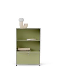 Tchibo - Metall-Kommode &raquo;Cn3&laquo; mit 2 versetzbaren Klappenf&auml;chern - 77x40x120,3cm - chrom - Stahl / Aluminium / Kunststoff