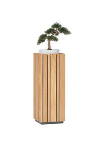 Linea Natura Blumens&auml;ule , Eichefarben , Holz, Holzwerkstoff , Eiche , massiv , 31.5x90x31.5 cm , Wohnzimmer, Wohnzimmertische, Blumentische