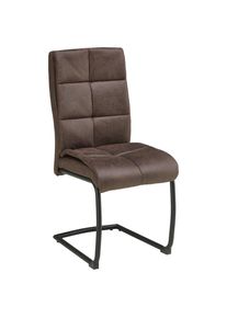 Livetastic Schwingstuhl , Braun , Metall, Textil , U-Form , 38x97x45 cm , Esszimmer, St&uuml;hle, Schwingst&uuml;hle