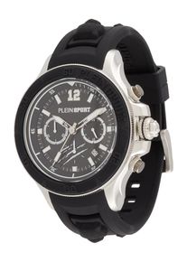 Plein Sport, Hommes Montre &agrave; affichage analogique 'Warrior Tech', noir / argent