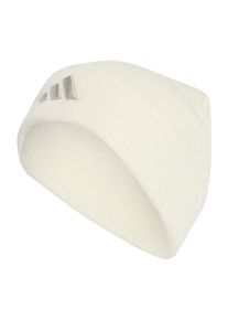 adidas Sportswear, Femmes Casquette de sport 'New Logo Beanie', mastic / blanc