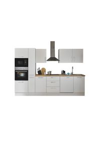 K&uuml;chenblock mit E-Ger&auml;ten CORNWALL (Zeile-Backofen-Geschirrsp&uuml;ler-Mikrowelle-Apotheker) I