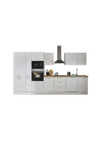 K&uuml;chenblock mit E-Ger&auml;ten CORNWALL (Zeile-Backofen-Geschirrsp&uuml;ler-K&uuml;hlschrank-Mikrowelle-Apotheker) I