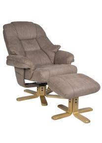 DUO Relaxsessel mit Hocker BORDEAUX